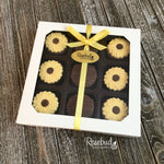 SUNFLOWERS - Chocolate Covered Oreo Cookies - 9 Piece White Gift Box Flowers