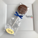 12 THANK YOU Chocolate Lollipop Candy Party Favors