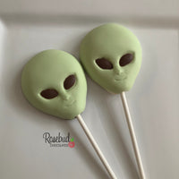 12 ALIENS Chocolate Lollipop Candy Party Favors Outer Space Theme Birthday
