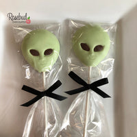 12 ALIENS Chocolate Lollipop Candy Party Favors Outer Space Theme Birthday