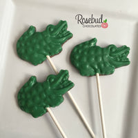 12 ALLIGATOR CROCODILE Chocolate Lollipops Candy Animal Party Favors