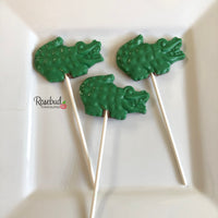 12 ALLIGATOR CROCODILE Chocolate Lollipops Candy Animal Party Favors