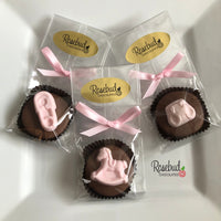 12 Assorted BABY ITEMS Chocolate Covered Oreo Cookie Favors Diaper Pin Rocking Horse Booties Buggy