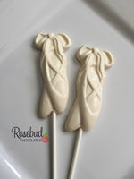 12 BALLET SLIPPERS Chocolate Lollipop Candy Party Dance Favors