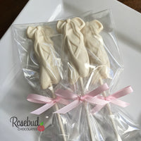 12 BALLET SLIPPERS Chocolate Lollipop Candy Party Dance Favors