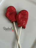 12 BOXING GLOVES Chocolate Lollipop Candy Sports Birthday Party Candy Favors
