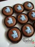 12 BABY BUGGY Chocolate Covered Oreo Cookie Candy Baby Shower Party Favors