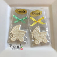 12 "BABY" BUGGY Chocolate Candy Party Shower Favors