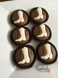 12 COWBOY BOOT Chocolate Covered Oreo Cookie Candy Party Favors