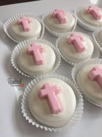 12 CROSS Chocolate Covered Oreo Cookie Religious Favors