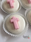 12 CROSS Chocolate Covered Oreo Cookie Religious Favors