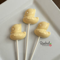12 DUCK Chocolate Lollipops Candy Boy Girl Baby Shower Party Favors