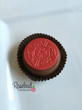 12 FIRE DEPT Chocolate Covered Oreo Cookie Candy Party Favors