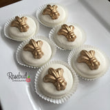 12 FLEUR DE LIS Chocolate Covered Oreo Cookie Candy Party Favors