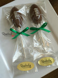 12 FOOTBALL Chocolate Lollipop Candy Sports Birthday Party Favors