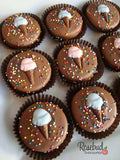12 ICE CREAM CONE Chocolate Covered Oreo Cookie Birthday Party Candy Favors