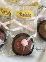 12 ICE CREAM CONE Chocolate Covered Oreo Cookie Birthday Party Candy Favors