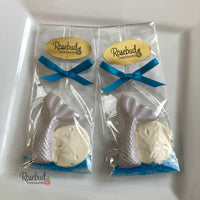 12 MERMAID TAIL & STARFISH or SAND DOLLAR Chocolate Party Favors Nautical Beach Theme