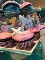 12 MERMAID TAIL & STARFISH or SAND DOLLAR Chocolate Party Favors Nautical Beach Theme