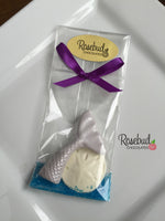 12 MERMAID TAIL & STARFISH or SAND DOLLAR Chocolate Party Favors Nautical Beach Theme