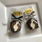 12 MUSIC NOTE Treble Clef Chocolate Covered Oreo Cookie Party Favors