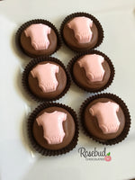 12 BABY BODYSUIT Chocolate Covered Oreo Cookie Candy Party Favors