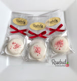 12 CANDY CANE White Chocolate Covered Oreo Cookie Christmas Holiday Party Favors