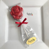 12 ROSE Bloom Chocolate Lollipop Flowers Wedding Birthday Party Favors