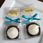 12 SAND DOLLAR Chocolate Covered Oreo Cookie Candy Party Favors