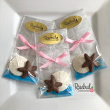 12 STARFISH & SAND DOLLAR Chocolate Candy Party Favors Nautical Beach Theme