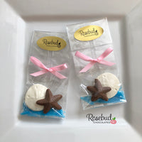 12 STARFISH & SAND DOLLAR Chocolate Candy Party Favors Nautical Beach Theme