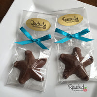 12 STARFISH Chocolate Candy Party Favors Nautical Beach Theme