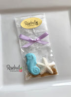 12 SEAHORSE & STARFISH Chocolate Nautical Beach Theme Birthday Wedding Candy Party Favors