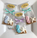 12 SEAHORSE & STARFISH Chocolate Nautical Beach Theme Birthday Wedding Candy Party Favors