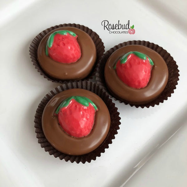 12 STRAWBERRY Chocolate Covered Oreo Cookie Candy Party Favors